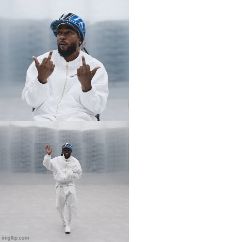 Kendrick Meme Template | image tagged in drake hotline bling,kendrick lamar | made w/ Imgflip meme maker