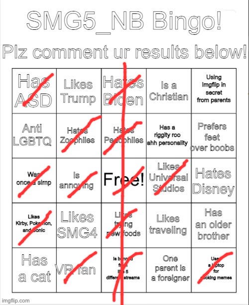 SMG5_NB bingo | image tagged in smg5_nb bingo | made w/ Imgflip meme maker