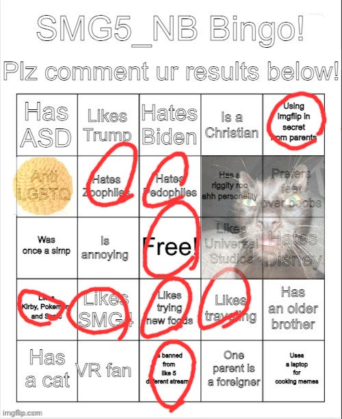 SMG5_NB bingo | image tagged in smg5_nb bingo | made w/ Imgflip meme maker