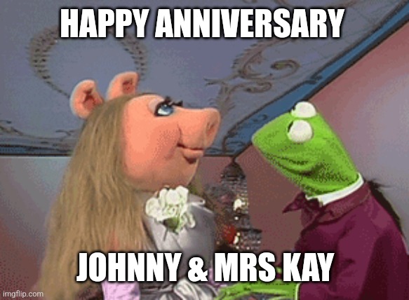 Mrs. Pigg | HAPPY ANNIVERSARY; JOHNNY & MRS KAY | image tagged in cartoon | made w/ Imgflip meme maker