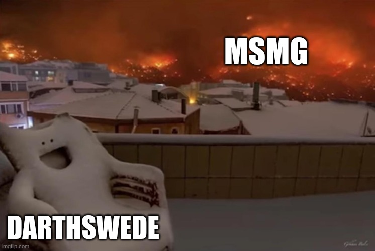 msmg could have a whole war with itself and swede would be wholesome still | MSMG; DARTHSWEDE | image tagged in happy chair | made w/ Imgflip meme maker