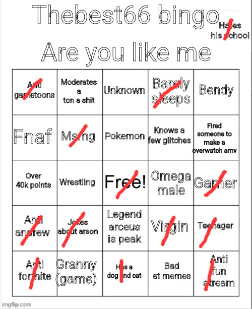 Thebest66 bingo v 1 | image tagged in thebest66 bingo v 1 | made w/ Imgflip meme maker