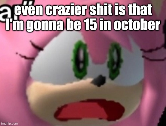 D: | even crazier shit is that I'm gonna be 15 in october | image tagged in d | made w/ Imgflip meme maker