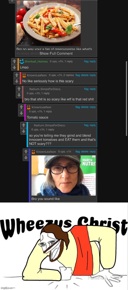 On an unrelated note: if you could choose one person to remove their mod/owner who would it be | image tagged in wheezus christ | made w/ Imgflip meme maker
