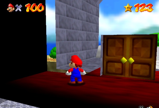 i fell inside | image tagged in super mario 64 | made w/ Imgflip meme maker