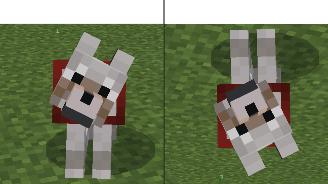 High Quality Minecraft Dog Comparison Blank Meme Template