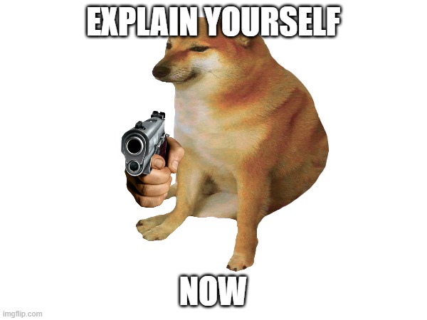 EXPLAIN YOURSELF NOW | made w/ Imgflip meme maker