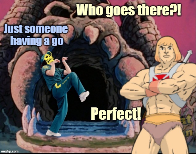 image tagged in he-man,skeleton,olympics,funny | made w/ Imgflip meme maker