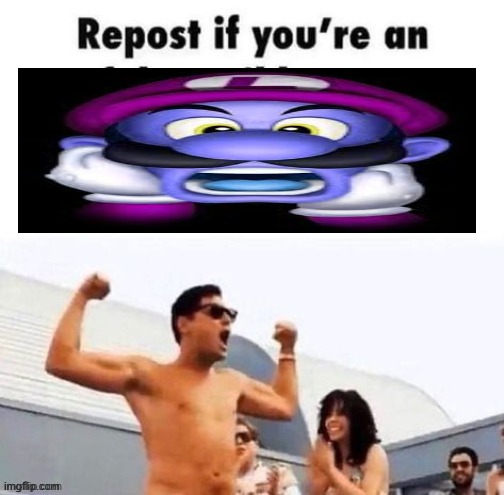 wega | image tagged in repost if you're a | made w/ Imgflip meme maker