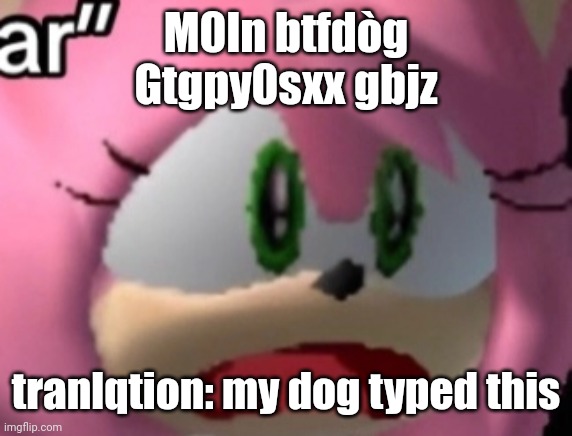 D: | M0ln btfdòg
Gtgpy0sxx gbjz; tranlqtion: my dog typed this | image tagged in d | made w/ Imgflip meme maker