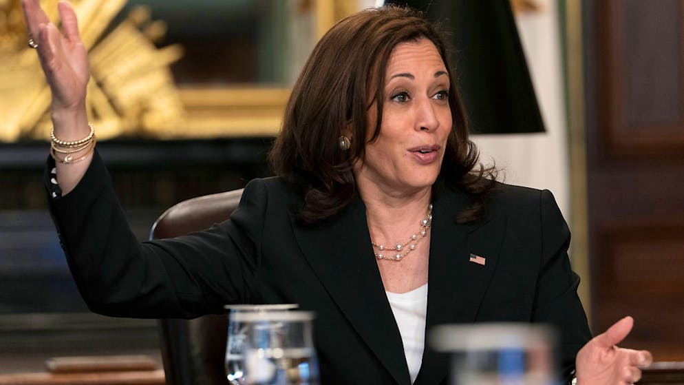 Kamala explains Blank Meme Template