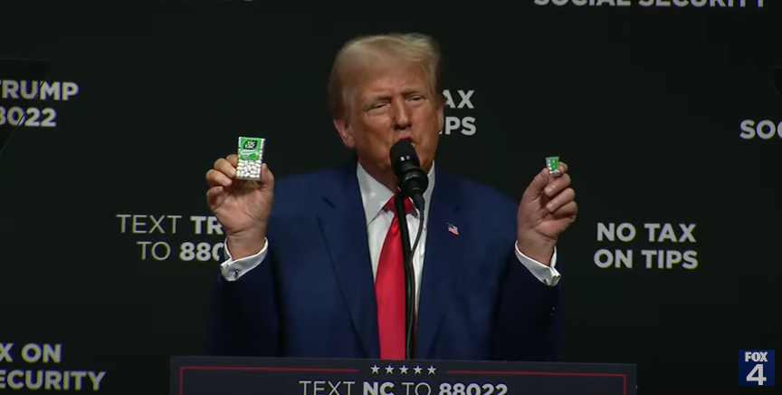 Trump two tic tacs small Blank Meme Template