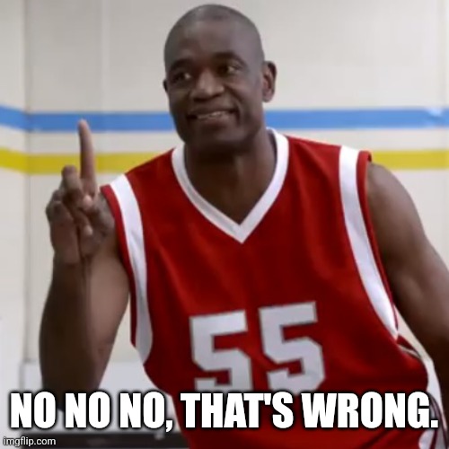 Dikembe Mutombo - No No No | NO NO NO, THAT'S WRONG. | image tagged in dikembe mutombo - no no no | made w/ Imgflip meme maker