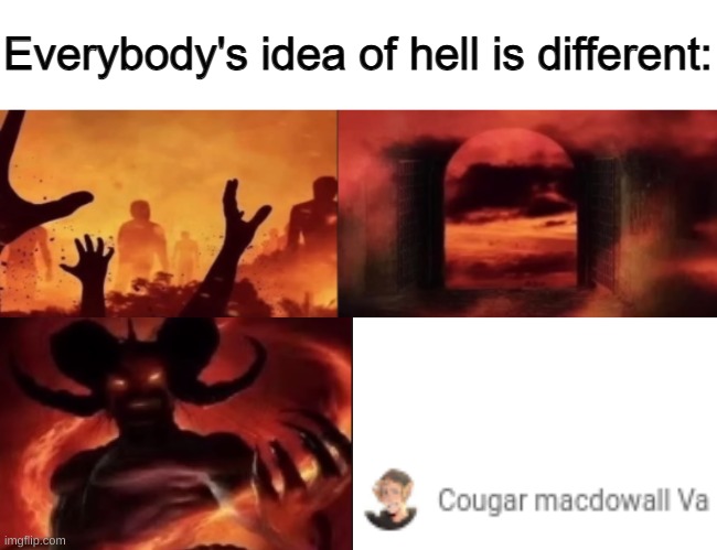 This is a title | image tagged in everybodys idea of hell is different,memes,i like tags | made w/ Imgflip meme maker