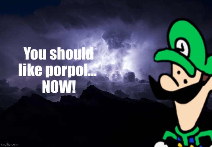 You should like porpol... NOW! | image tagged in you should like porpol now | made w/ Imgflip meme maker