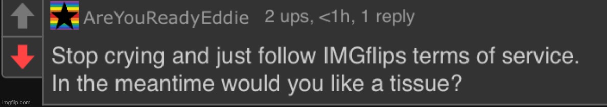 literally nobody fucking asked for your retarded comment which had nothing to do with my post | made w/ Imgflip meme maker