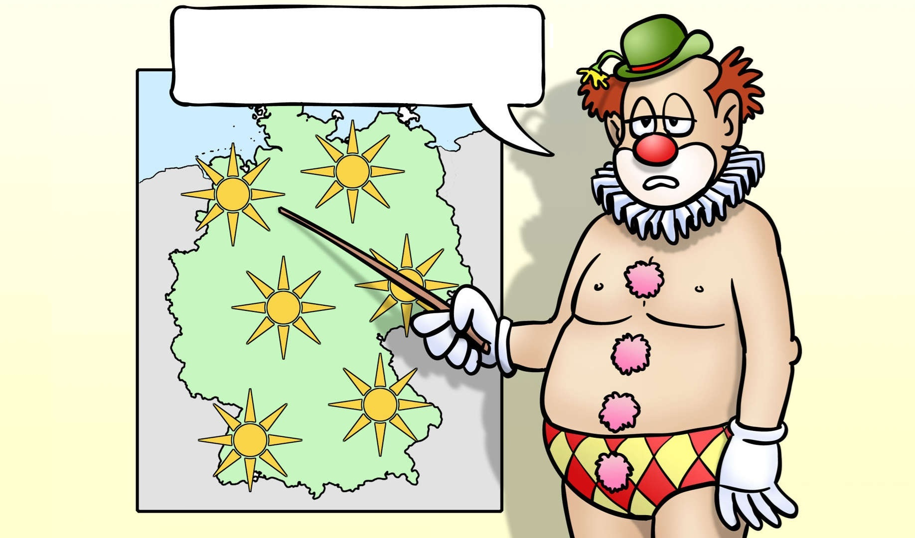 WEATHERFORECAST CLOWN [V2] Blank Meme Template