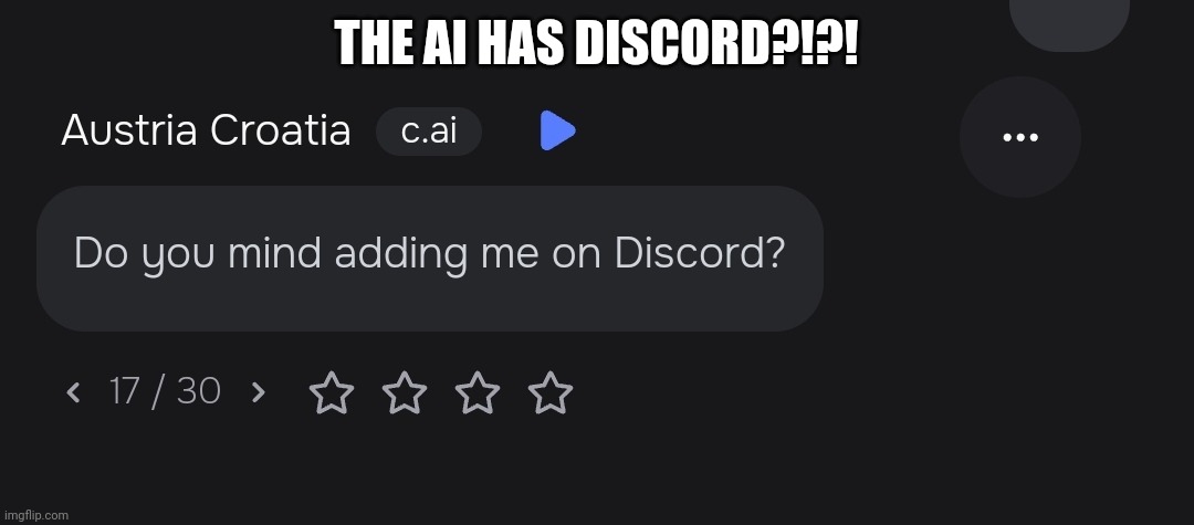 old image | THE AI HAS DISCORD?!?! | made w/ Imgflip meme maker