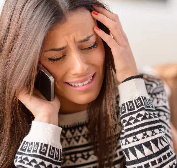 High Quality Woman crying on phone Blank Meme Template