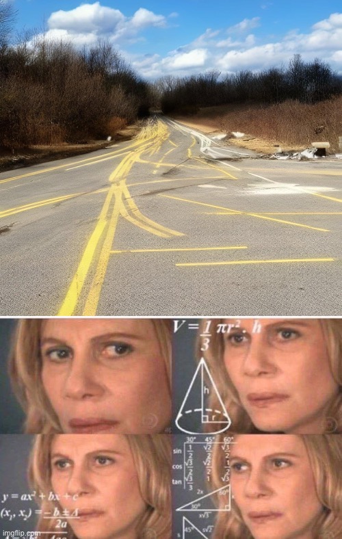 One job, many lines | image tagged in math lady/confused lady,painting,you had one job | made w/ Imgflip meme maker