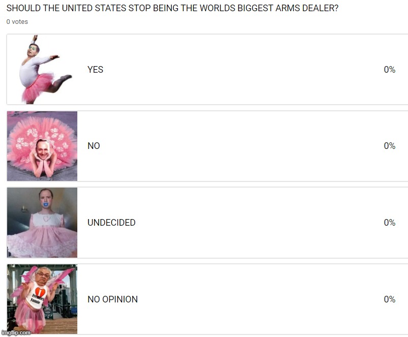 Should the USA cease being the world's largest weapon dealer? | image tagged in wars,senators,nato,terrorism | made w/ Imgflip meme maker