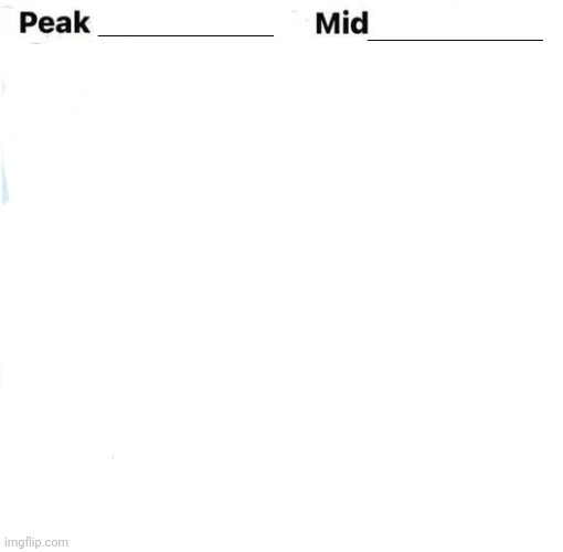 High Quality Peak vs. Mid Blank Meme Template