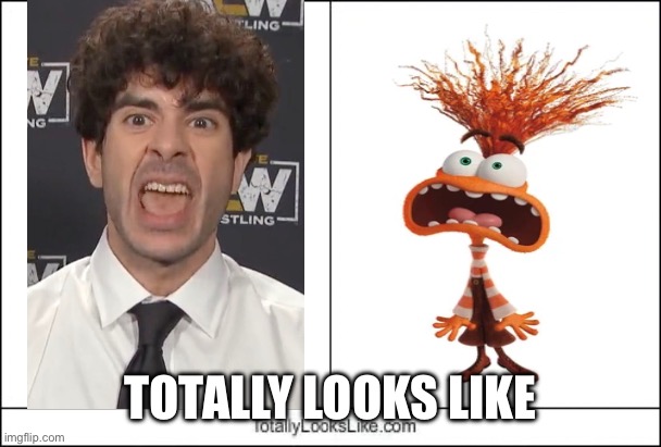 Tony Khan is Anxiety | TOTALLY LOOKS LIKE | image tagged in totally looks like,aew,inside out,anxiety,pixar,all elite wrestling | made w/ Imgflip meme maker