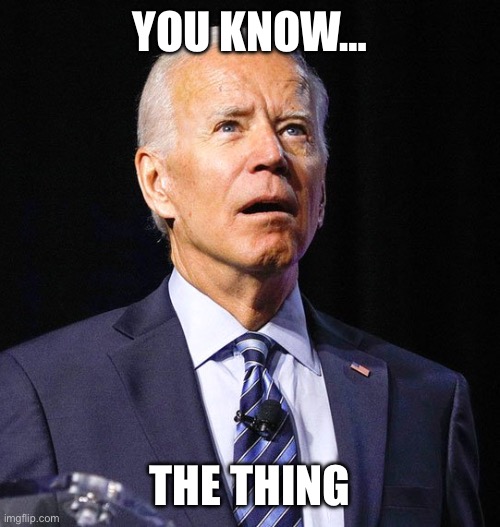 Joe Biden | YOU KNOW… THE THING | image tagged in joe biden | made w/ Imgflip meme maker