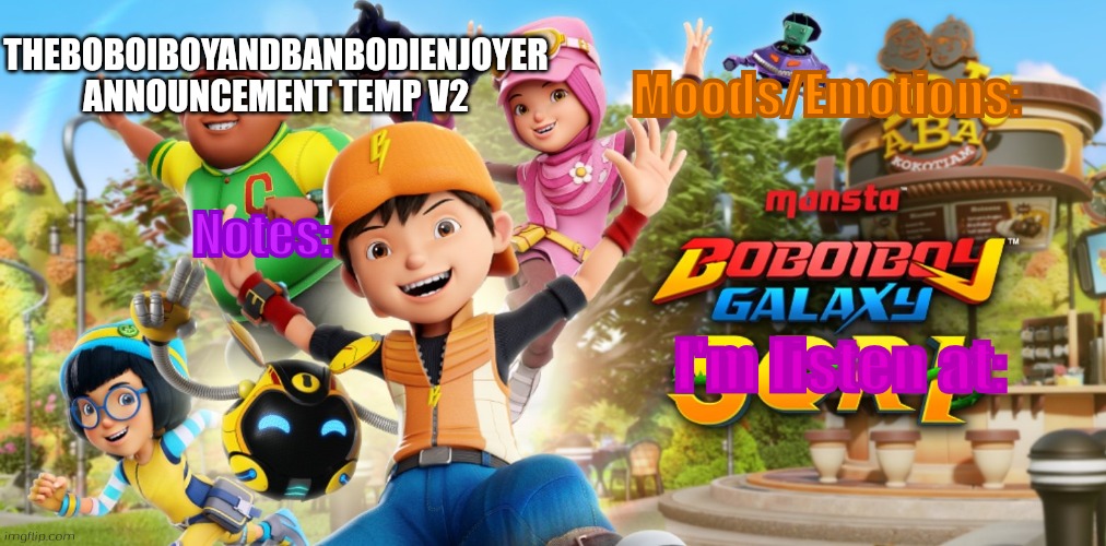 High Quality TheBoboiboyandBanbodiEnjoyer Announcement Temp V2 Blank Meme Template