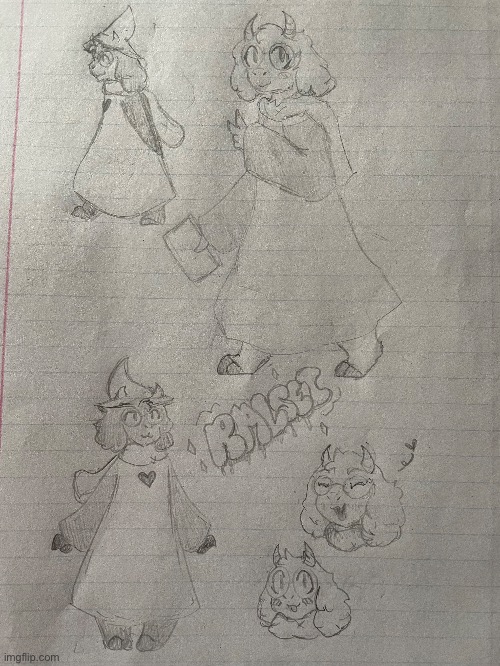 ralsei sketches or something i did | made w/ Imgflip meme maker