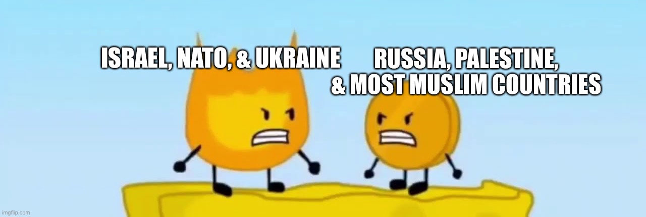 coiny your so dumb | ISRAEL, NATO, & UKRAINE RUSSIA, PALESTINE, & MOST MUSLIM COUNTRIES | image tagged in coiny your so dumb | made w/ Imgflip meme maker