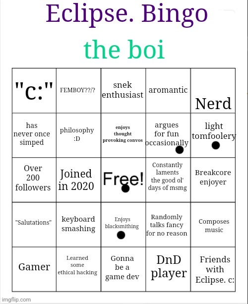 mid | image tagged in eclipse bingo | made w/ Imgflip meme maker