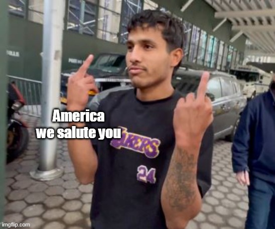 America we salute you | made w/ Imgflip meme maker