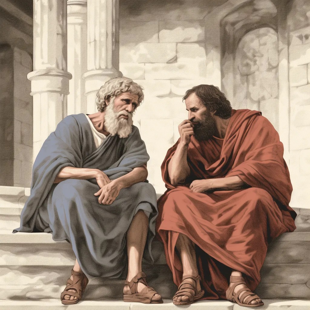 High Quality Two Philosophers Blank Meme Template