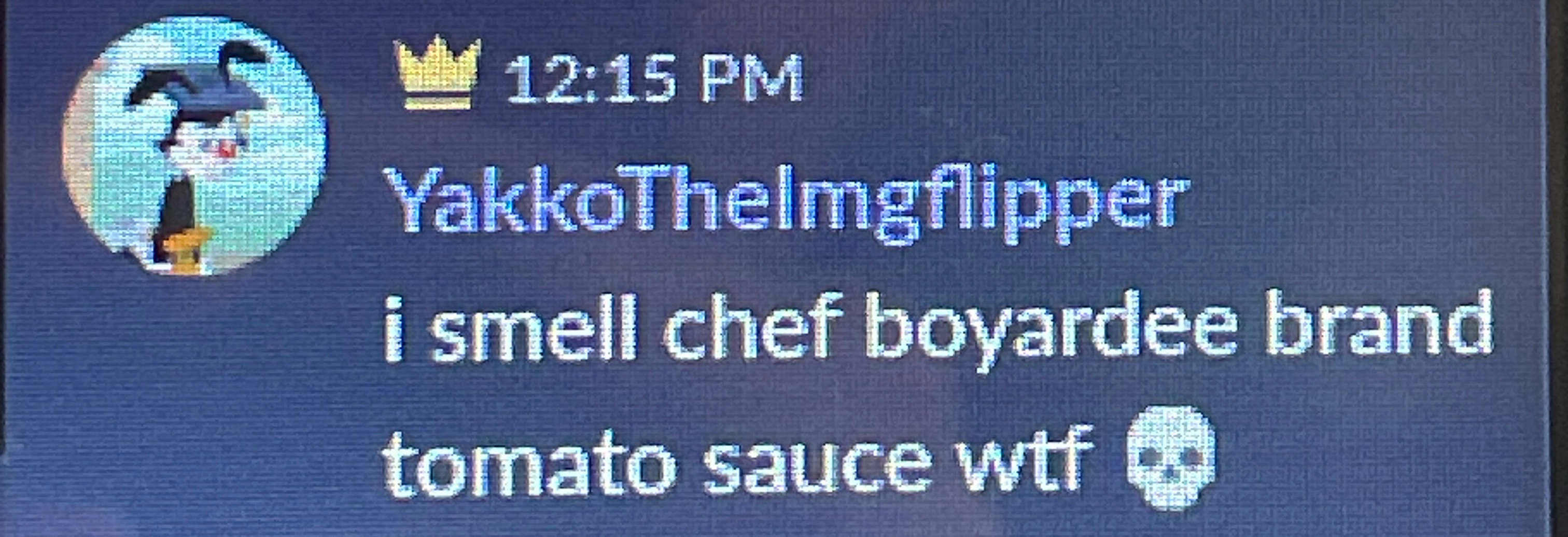 I smell chef boyardee brand tomato sauce Blank Meme Template