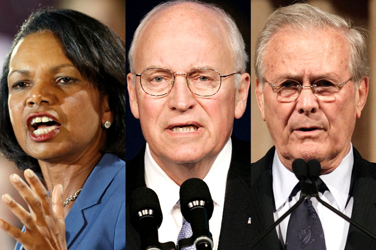 Rice, Cheney, Rumsfeld Blank Meme Template