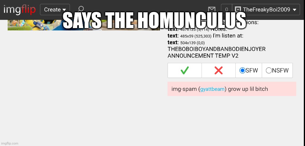 Nah | SAYS THE HOMUNCULUS | image tagged in skill issue | made w/ Imgflip meme maker