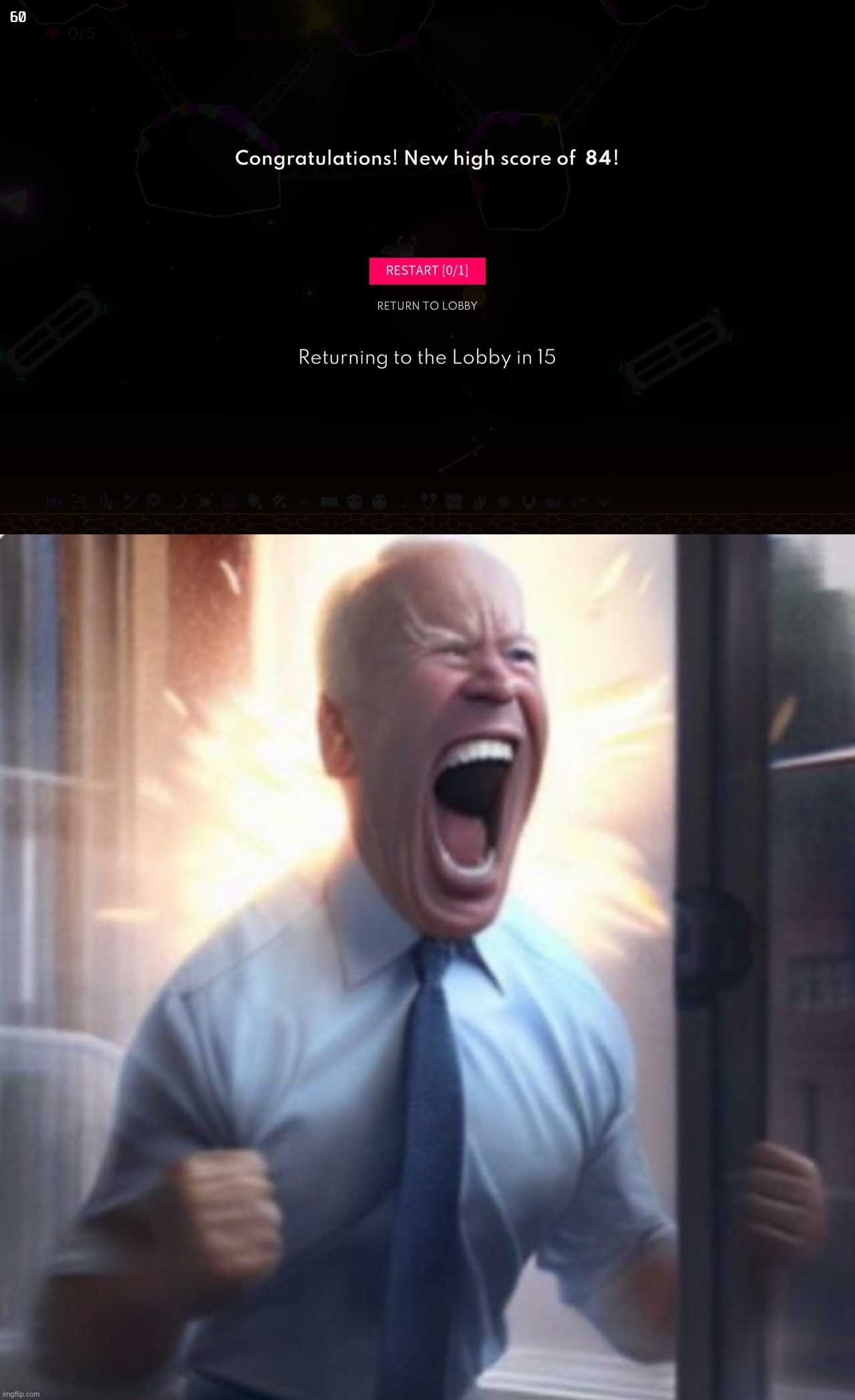 NEW RECORD IN SPIDERHECK LET’S GO!!!!!!!!!! | image tagged in biden lets go | made w/ Imgflip meme maker