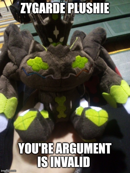 ZYGARDE PLUSHIE YOU'RE ARGUMENT IS INVALID | made w/ Imgflip meme maker
