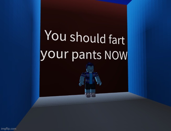 You should fart your pants NOW | image tagged in you should fart your pants now,roblox | made w/ Imgflip meme maker