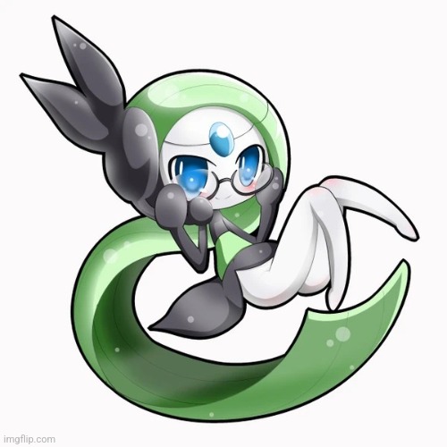 Meloetta with glasses (Art by Sleep) | made w/ Imgflip meme maker