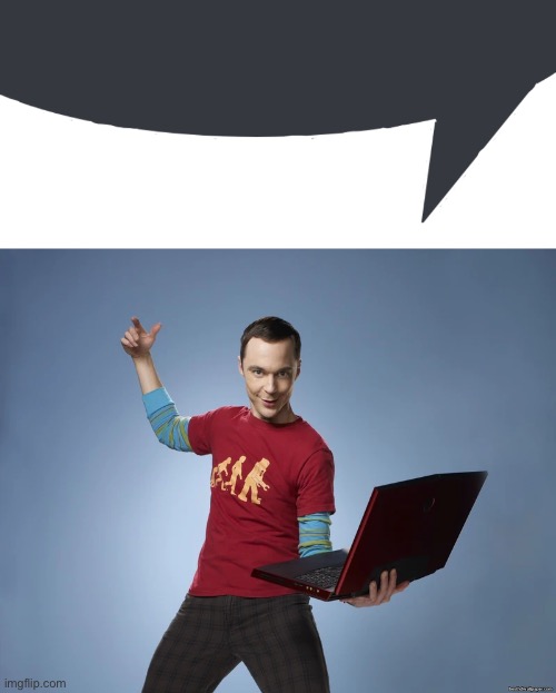 image tagged in discord speech bubble,sheldon cooper laptop | made w/ Imgflip meme maker