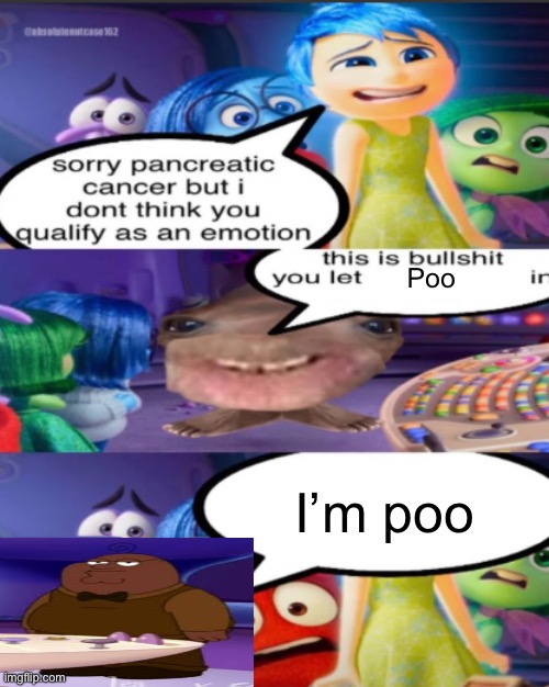 sorry pancreatic cancer but I don’t think you qualify as an emot | Poo; I’m poo | image tagged in sorry pancreatic cancer but i don t think you qualify as an emot | made w/ Imgflip meme maker
