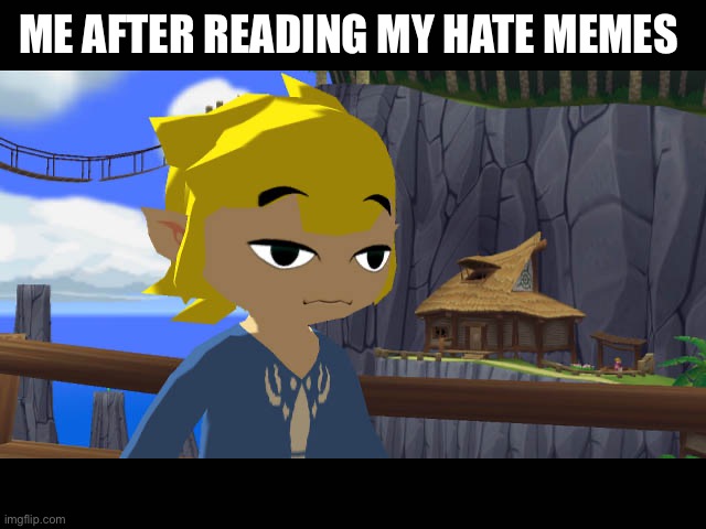 High Toon Link | ME AFTER READING MY HATE MEMES | image tagged in high toon link | made w/ Imgflip meme maker