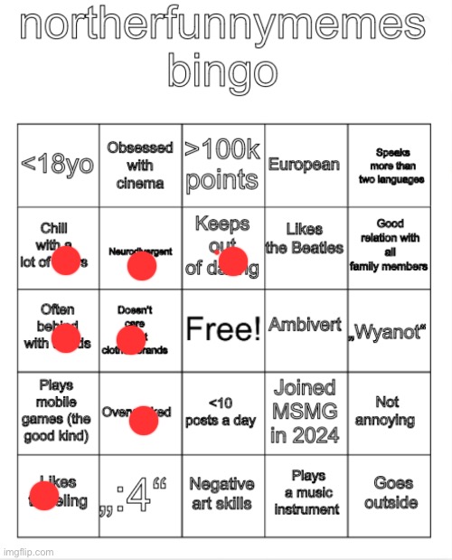 northerfunnymemes bingo | image tagged in northerfunnymemes bingo | made w/ Imgflip meme maker