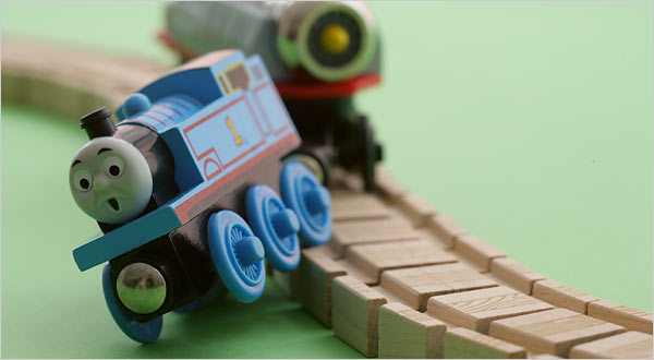 Train Running off tracks Blank Meme Template