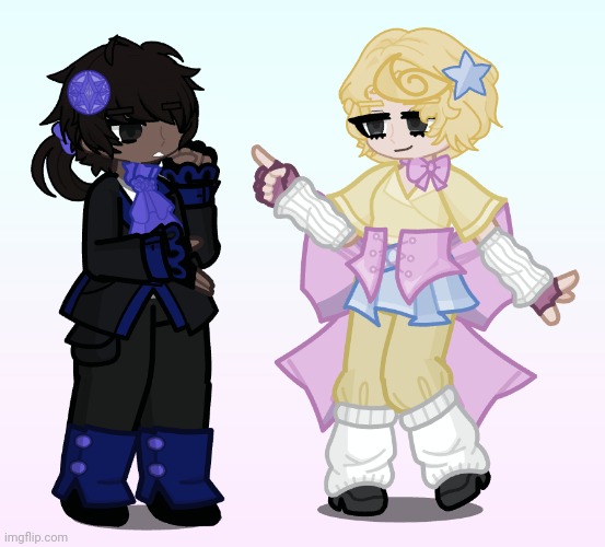 Humanized Rodger and Glisten | image tagged in gay,dandys world,gacha life,roblox | made w/ Imgflip meme maker