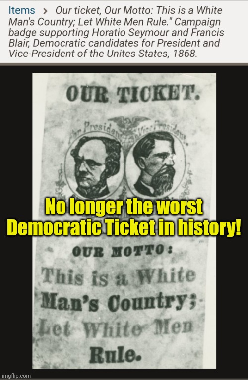 Harris/Walz '24... Woohoo! | No longer the worst Democratic Ticket in history! | image tagged in democrat platform | made w/ Imgflip meme maker