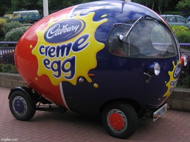 Rate my car chat | image tagged in creme egg car,memes,funny,cars | made w/ Imgflip meme maker