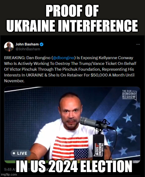 Ukraine interference in 2024 election | PROOF OF UKRAINE INTERFERENCE; IN US 2024 ELECTION | image tagged in ukraine,election interference | made w/ Imgflip meme maker